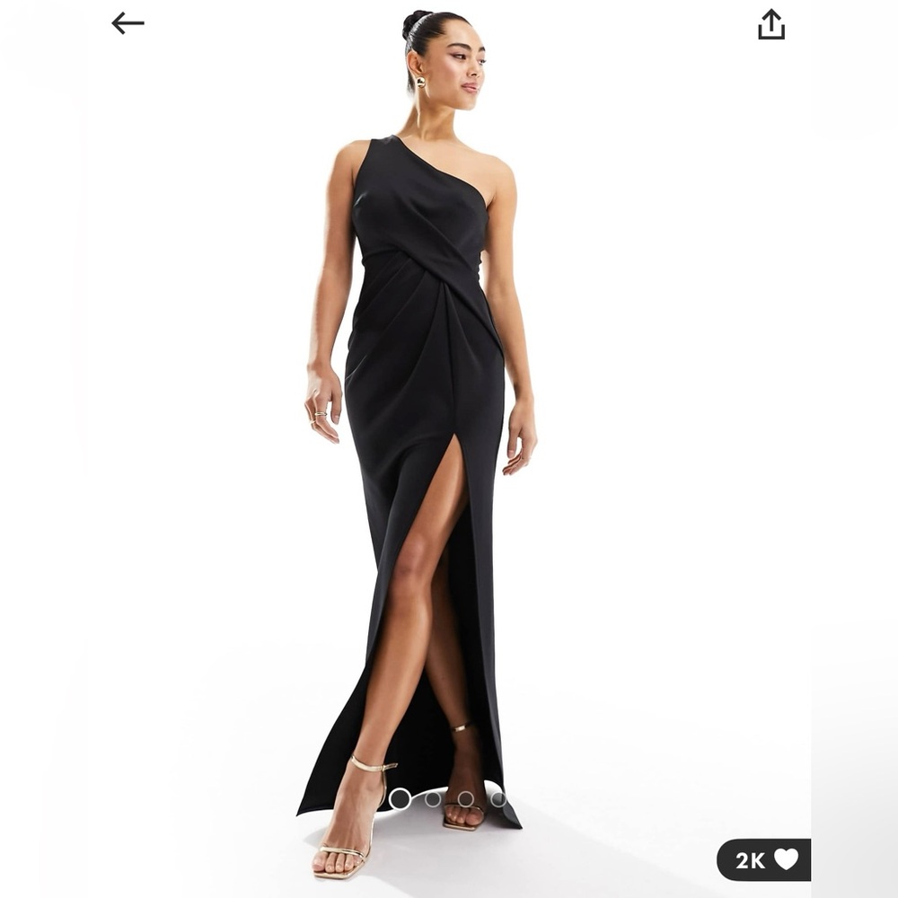One Shoulder Pleated Formal Dress